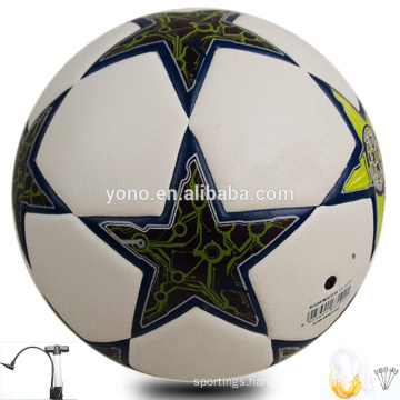 Official size5 PU leathered soccer ball football with customized logo and printings